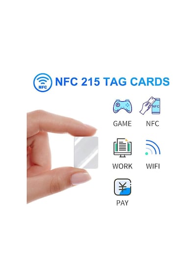 Koodmax - 50 Adet Ntag215 Nfc Kart - 13.56mhz 504 Byte - 21 31mm - Yeniden Yazılabilir - Iso14443a