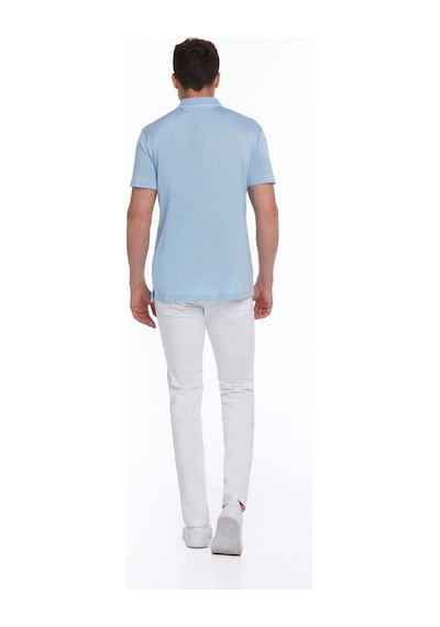 Hatemoğlu Mavi Regular Fit %100 Pamuk Basic Polo Yaka Tişört-Mavi