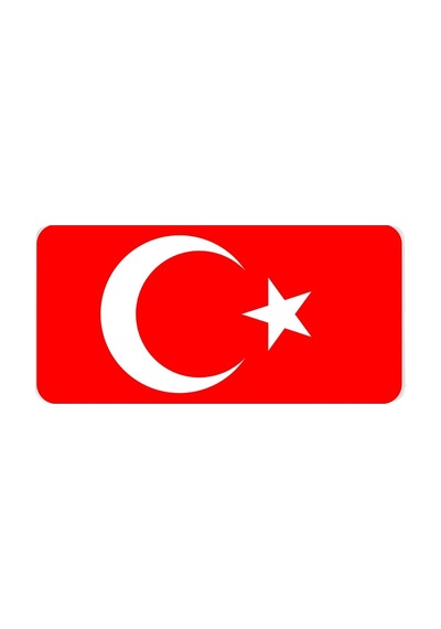 Türk Bayrağı Metal Tabela - Dekoratif Duvar Levhası Plaka 14.5x29.5 Cm