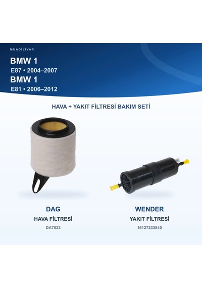 Bmw 1 E87 / Bmw 1 E81 Hava+yakıt Filtre Bakım Seti