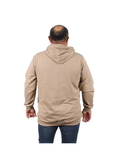Moc Grande Mocgrande Büyük Beden Erkek Sweat Kapüsonlu Tokyo 22702 Bej