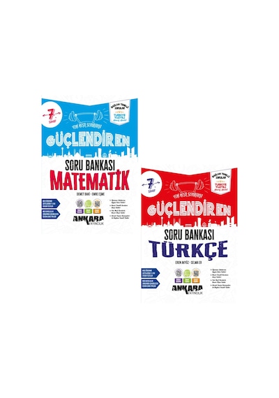 Ankara 2027 7. Sınıf Matematik + Türkçe Güçlendiren Soru Bankası Seti 2 Kitap Maarif Model