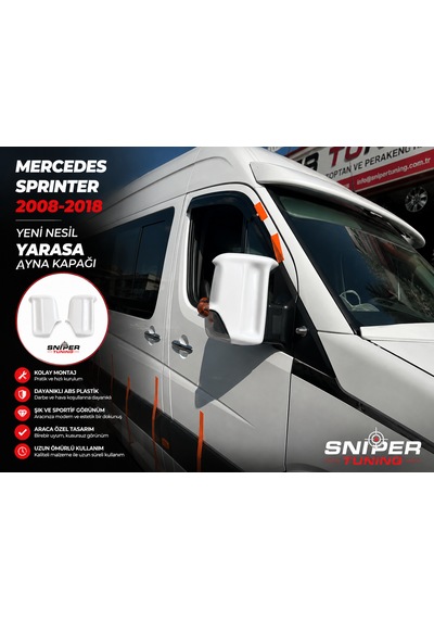 Mercedes Sprinter 2008-2018 Model Arası Yeni Nesil Yarasa Ayna Kapağı