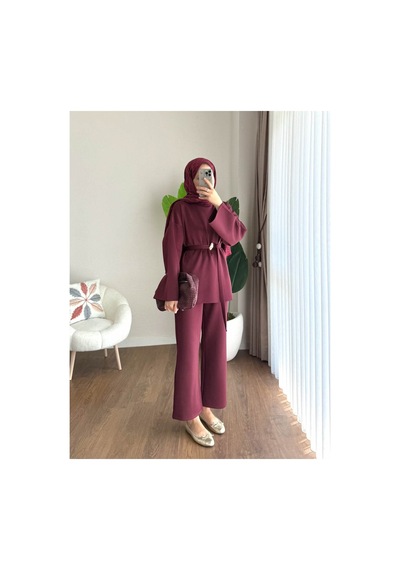 Unika Boutique Kadın Tesettür Scuba Takım Bordo