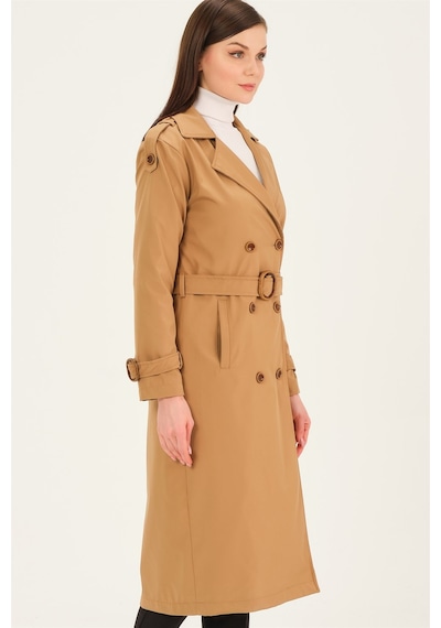 Z6737 Dewberry Bayan Trençkot-camel CAMEL