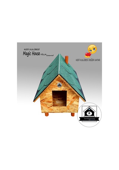 Kedigram Kedi Kulübesi Büyük Kedi Evi Magic House Villa Greenroof