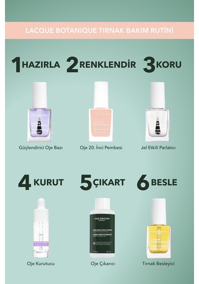 Yves Rocher Laque Botanique Ultra Parlak Renkli Oje - 20 İnci Pembesi Tırnak Dostu & Vegan
