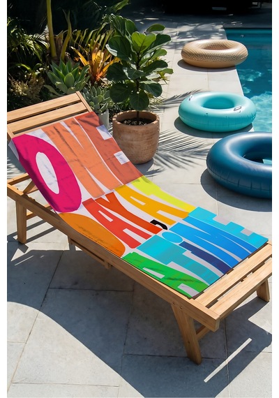 Yazılı Renkli Modern Plaj Havlusu - Tipografik Neon Gradient Tasarım Hızlı Kuruyan Mikrofiber Havlu Dalgın Karamel Yazılı Renkli Modern Plaj Havlusu - Tipografik Neon Gradient Tasarım Hızlı Kuruyan Mikrofiber Havlu Dalgın Karamel