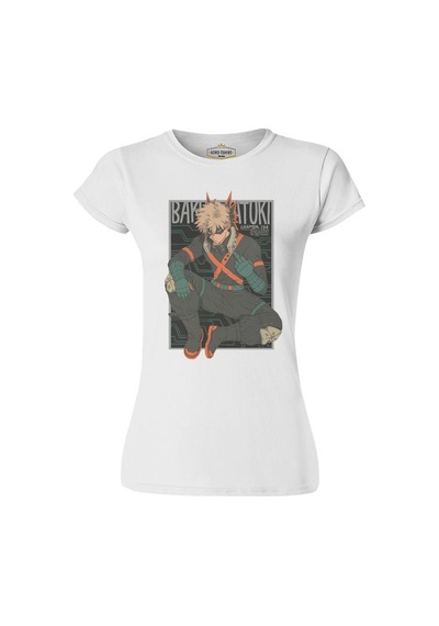 Katsuki Bakugo Beyaz Kadın Tshirt 001