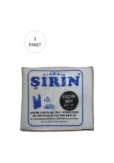 Beyaz Kalın Atlet Poşet Küçük Boy 25x45 Cm 1 Kg 3 Paket Takriben 330 Adet