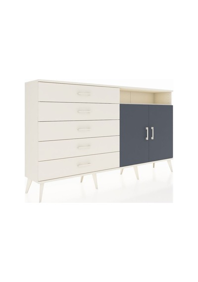 Arges Konsol 2 Raflı 5 Çekmeceli 2 Kapaklı 176x30x99 Aytaşı-antra Aytaşı-antrasit/aytaşı