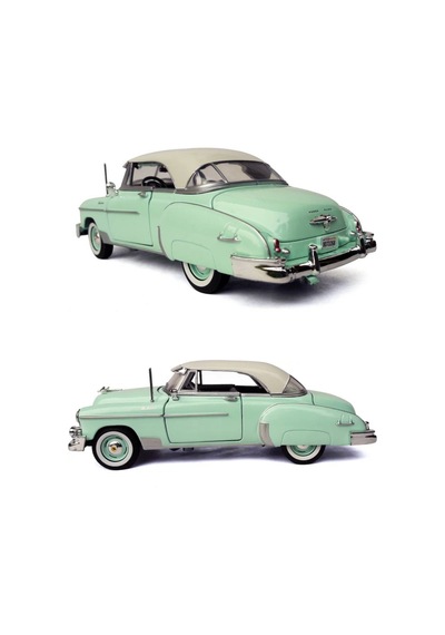 Yeşil 1:24 Ölçek Die Cast İnce Detay 1950 Chevy Bel Air Oyuncak Metal Klasik Koleksiyon Model Araba Çok Renkli