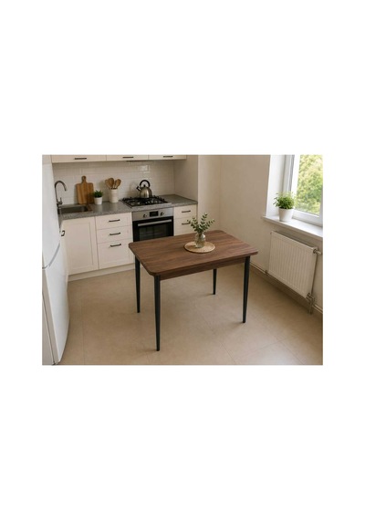 Efe Mobilya T-6018 Kemençe 70x120 Mdf Teddy Krem Sandalye 4 Kişik Mutfak Masası Takımı