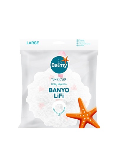 Balmy Banyo Lifi Large - Etkili Cilt Temizliği İçin Banyo Süngeri 5'li Avantaj Paketi - 5 Adet Tarı