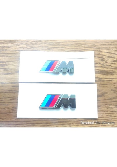 Bmw F10 & Bmw F20 Yan Çamurluk Bmw M Logo Metal Amblem 2 Adet Bmw M Rozet Logo Arma