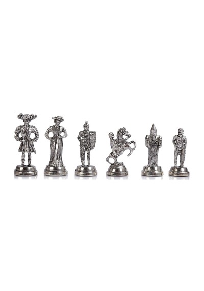 Gifthome Metal Satranç Takımı/seti Orta, İspanyol, Parlak Taş Ve Gül Düz Masif Satranç Tahtası