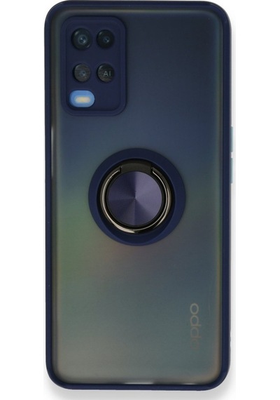 Oppo A54 4G Kılıf Montreal Yüzüklü Standlı Silikon Kılıf