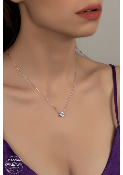 Union Swarovski Zirconia Kadın 0.66 Karat Pırlanta Montür Gümüş-Gümüş