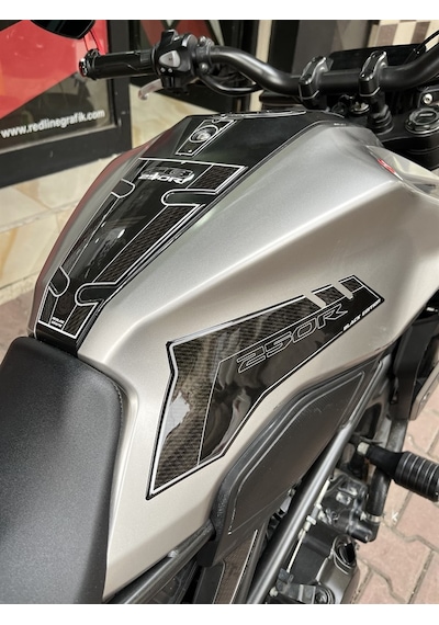 Cb 250R Full Tank Pad Set Siyah-Gümüş