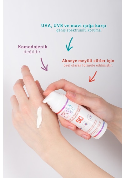 Minela Care Akneye Meyilli Ciltler İçin Yüz Güneş Kremi SPF50 70 G