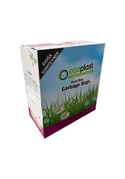 Ecoplast 240 L Siyah Hantal Konteyner Çöp Torbası 700 G 10 x 10'lu 120 x 150 CM