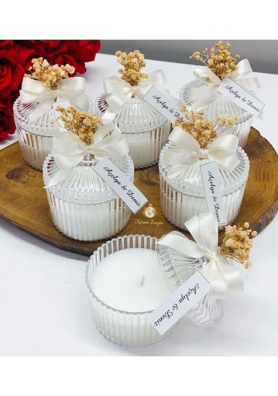 Bernami Vazo Pinterest 10 Adet Mika Kutuda Kurdele Süslemeli Mum, Nikah, Söz, Düğün, Nişan, Bride, Bebek Hediyeliği Diğer