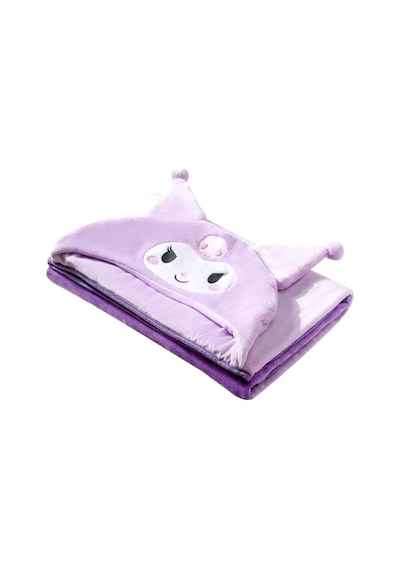 Mınıso Sanrio Lisanslı Kuromi Kapüşonlu Battaniye 36 Derece Üstü