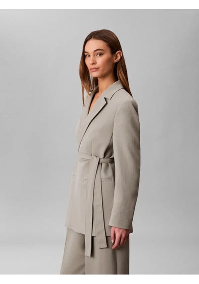 Calvin Klein Casual Twıll Belted, Pez, 6 Bej Kadın Ceket
