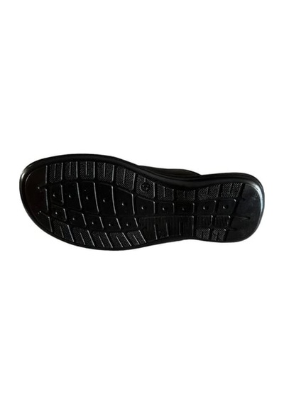 Castle Black 8521 Erkek Deri Yazlık Comfort Terlik Siyah Siyah