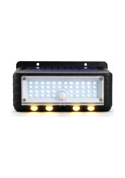 Panter Solar Hareket Sensörlü Led Duvar Lambası 3w 44 Smd Beyaz + 4 Gün Işığı Led, 300 Lümen, I