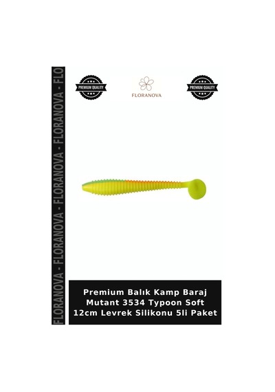 Premium Balık Kamp Baraj Mutant 3534 Typoon Soft 12cm Levrek Silikonu 5li Paket