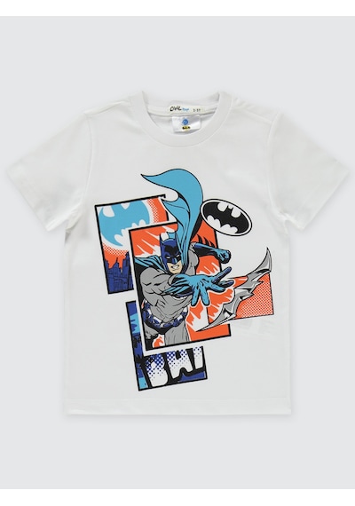 Batman Erkek Çocuk Takım 2-5 Yaş Beyaz