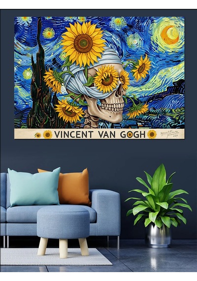 Van Gogh Ayçiçekleri Tablosu Dekoratif Kanvas - Mdf Ahşap Tablo