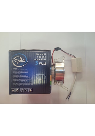 Şila 5w Krom Kasa Günışığı 3200k Cob Led Spot Trafolu 10 Lu Paket