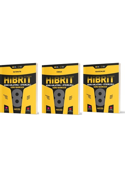 Hız Lgs 2025 8. Sınıf Metematik + Türkçe + Fen Hibrit Etkinlikli Soru Seti 3 Kitap