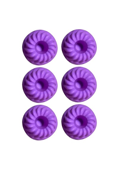 Tr Mor, Silikon Mini Kek Ve Muffin Kalıbı, 7x3 Cm, Bpa İçermez, Fırında Kullanılır, Makinede Yıkanabilir, 6 Ade Genel