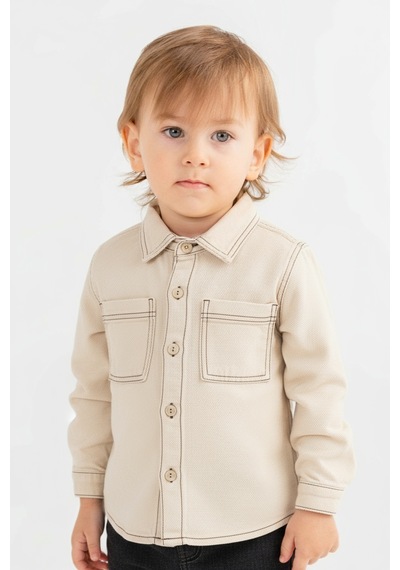 Xo Kids Erkek Çocuk Gömlek 1-4 Yaş 49605 Krem