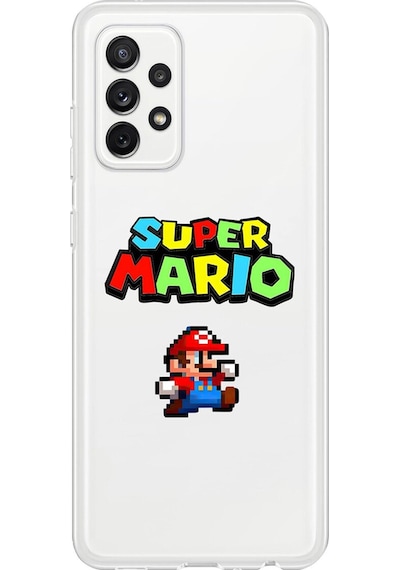 Samsung Galaxy A72 Uyumlu Şeffaf Kılıf 2 Mario Tasarımlı