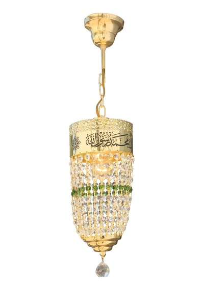 Klasik Kristal Taşlı Tekli Sarkıt Avize - 15 Cm