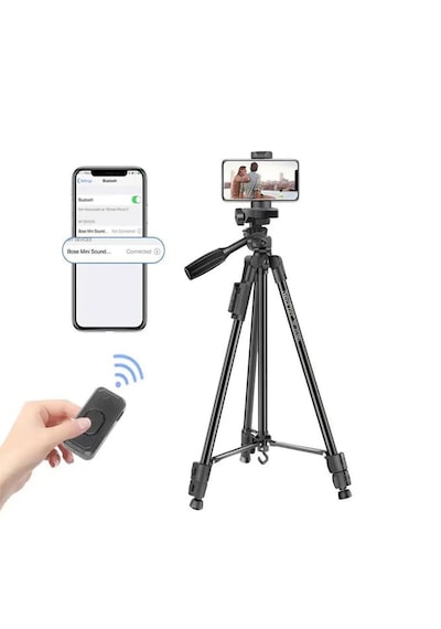 Np-3180s Bt Kumandalı Kamera Telefon Tutucu Tripod 129cm-al4646