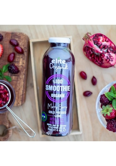 Elite Organic Böğürtlen Vişne Nar Smoothie 414 ML