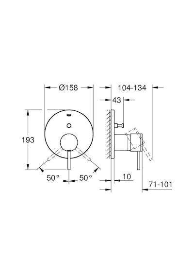 Grohe Grohe Atrio Ankastre Banyo Duş Bataryası 2 Çıkışlı Divertörlü- 24