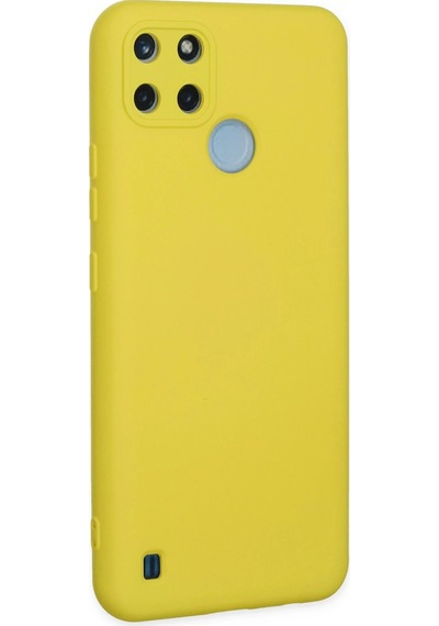 Cosmotex Newface Realme C25y Kılıf Nano İçi Kadife Silikon - Sarı