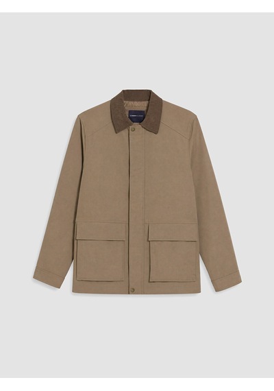 Lcwaıkıkı Classic Bej Regular Fit Kontrast Yaka Erkek Mont