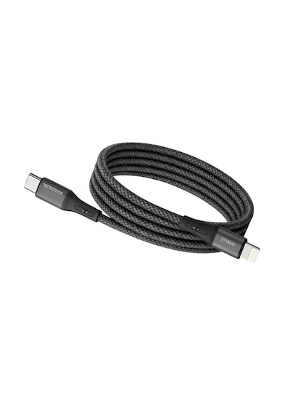 Type C-lightning Örgülü Şarj Kablosu, 27watt Pd Hızlı Şarj, Siyah, 1metre, Remorax 1ad X 1metre Siyah