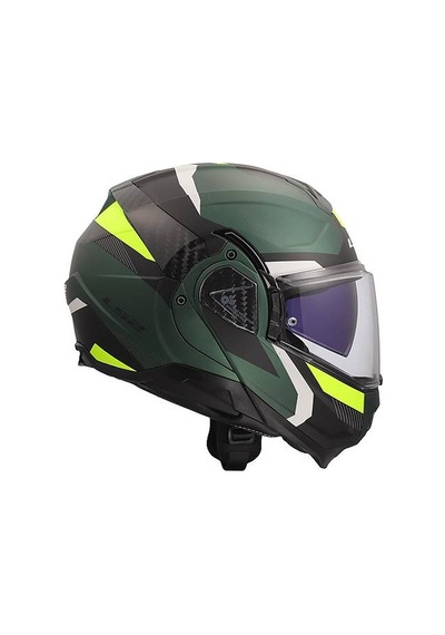 Ls2 Advant 2 Trıple Mat Yeşil-siyah-neon Sarı Çene Açılır Motosiklet Kaskı Mat Yeşil