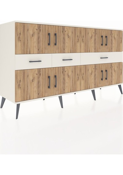 Hyperion Konsol 5 Raflı 3 Çekmeceli 8 Kapaklı 176x44x99 Aytaşı-ça Aytaşı-çam/aytaşı