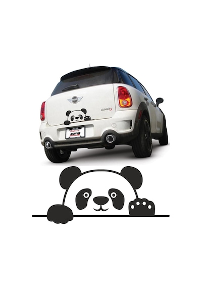 Panda Bagajdan Bakan Panda Oto Cam Sticker