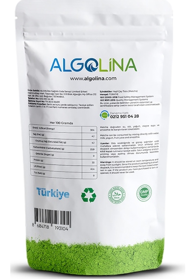 Algolina Matcha Yeşil Çay Tozu 2 x 50 G