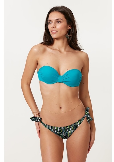 Pierre Cardin Dolgulu Straplez Bikini Takım 217334 Desenli Çok Renkli